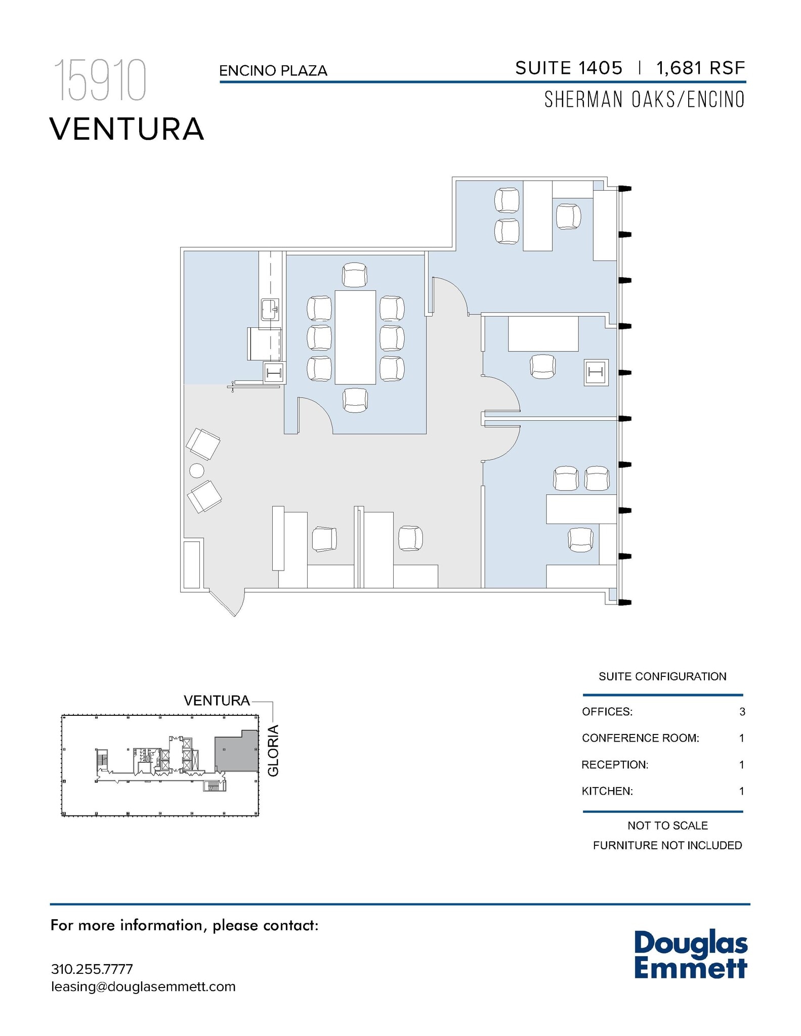 15910 Ventura Blvd, Encino, CA à louer Plan d’étage– Image 1 sur 1