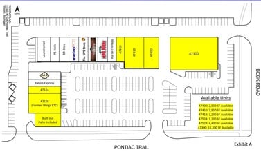 47300-47528 Pontiac Trl, Wixom, MI à louer Plan d’étage– Image 1 sur 1
