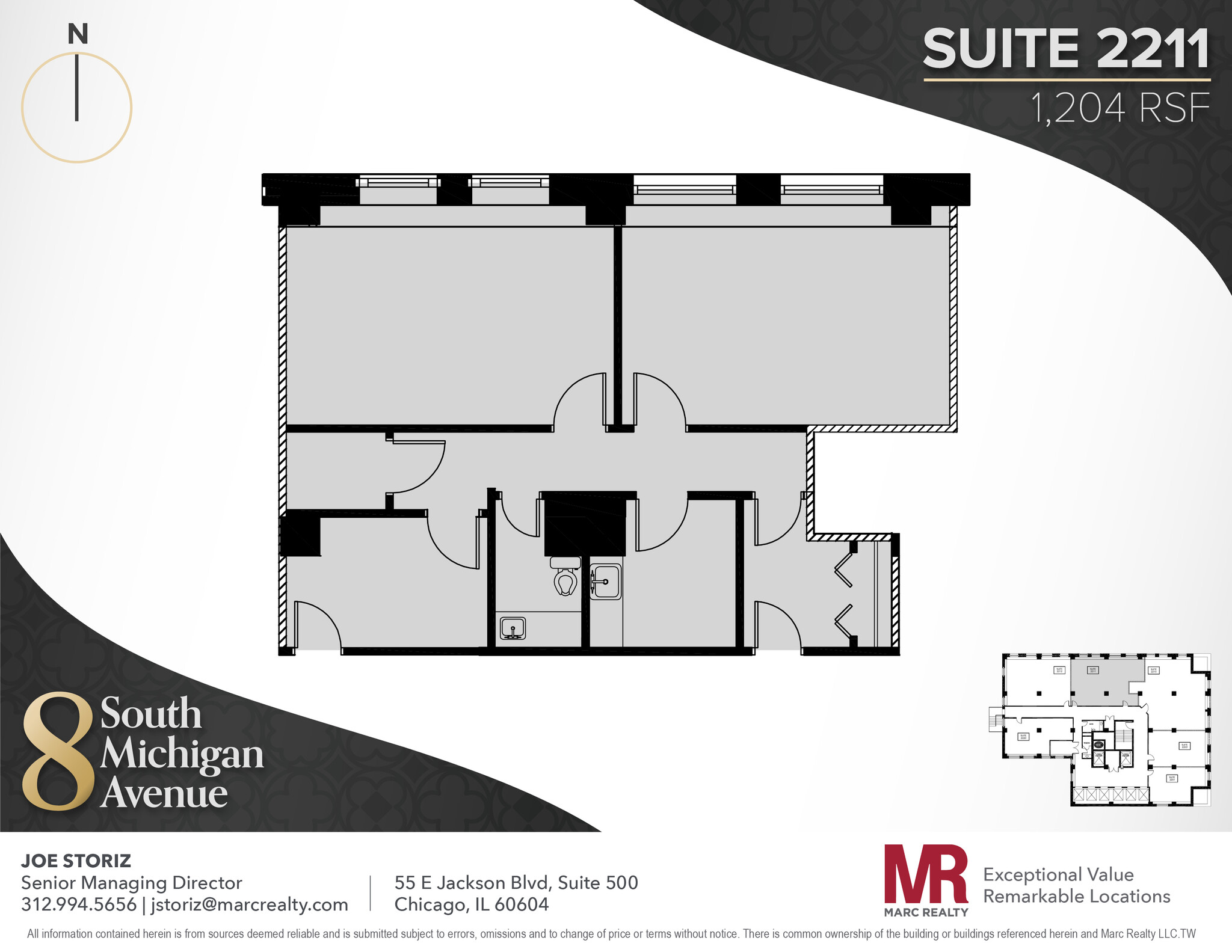 8 S Michigan Ave, Chicago, IL à louer Plan d’étage– Image 1 sur 1