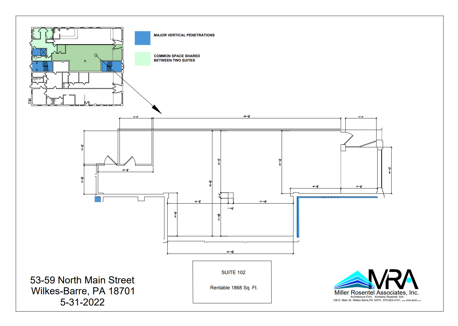 53-59 N Main St, Wilkes-Barre, PA à louer Plan d’étage– Image 1 sur 1
