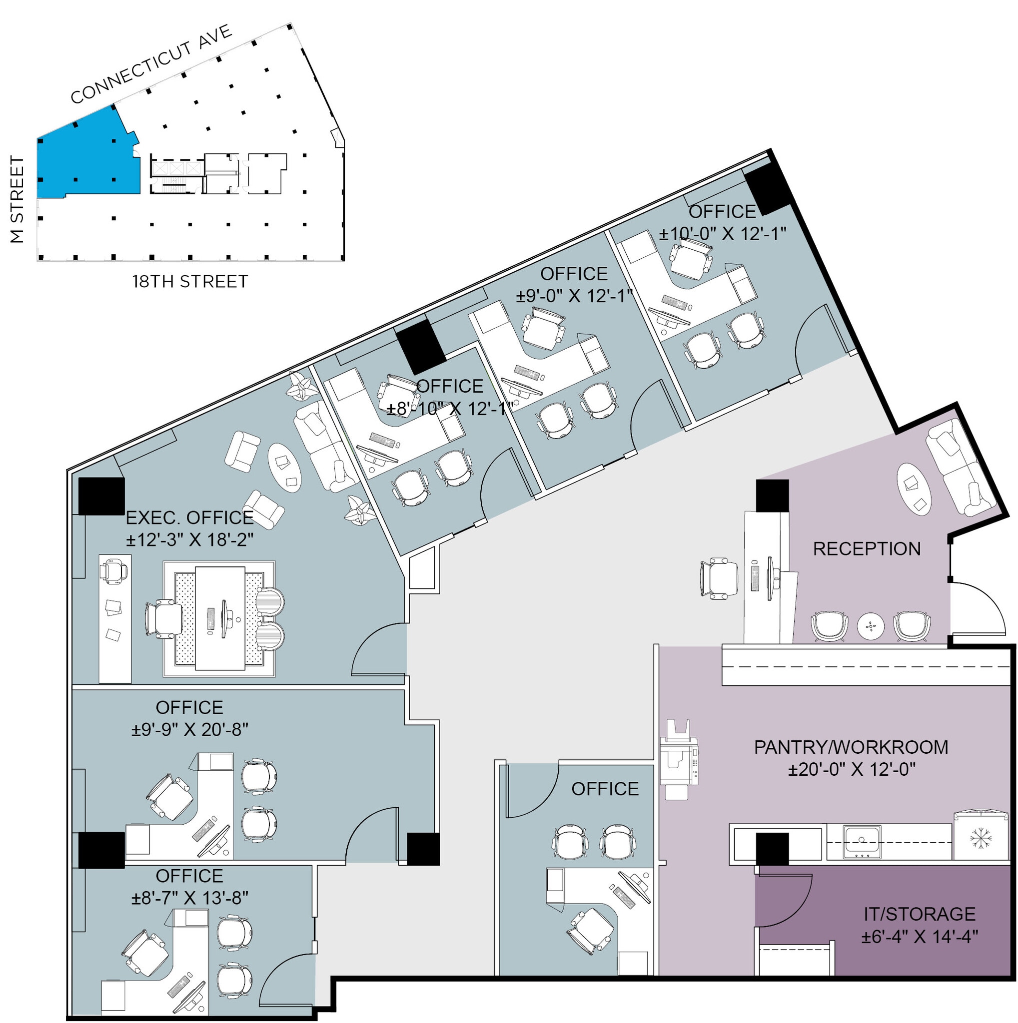 1150 Connecticut Ave NW, Washington, DC à louer Plan d’étage– Image 1 sur 1