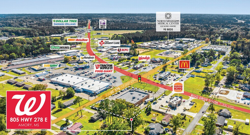 805 US-278, Amory, MS à vendre - Photo principale – Image 1 sur 4