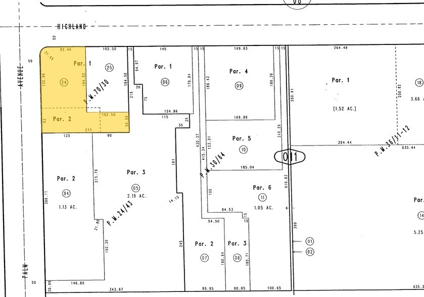 3601 Highland Ave, Highland, CA à louer - Plan cadastral – Image 2 sur 3