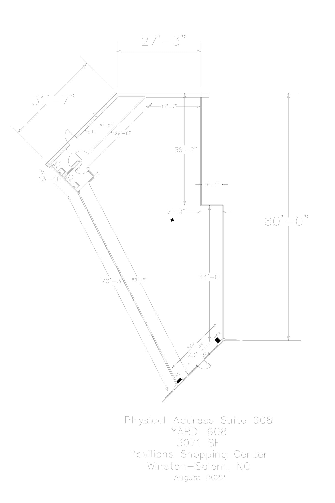 500-692 Hanes Mall Blvd, Winston-Salem, NC à louer Plan de site– Image 1 sur 10