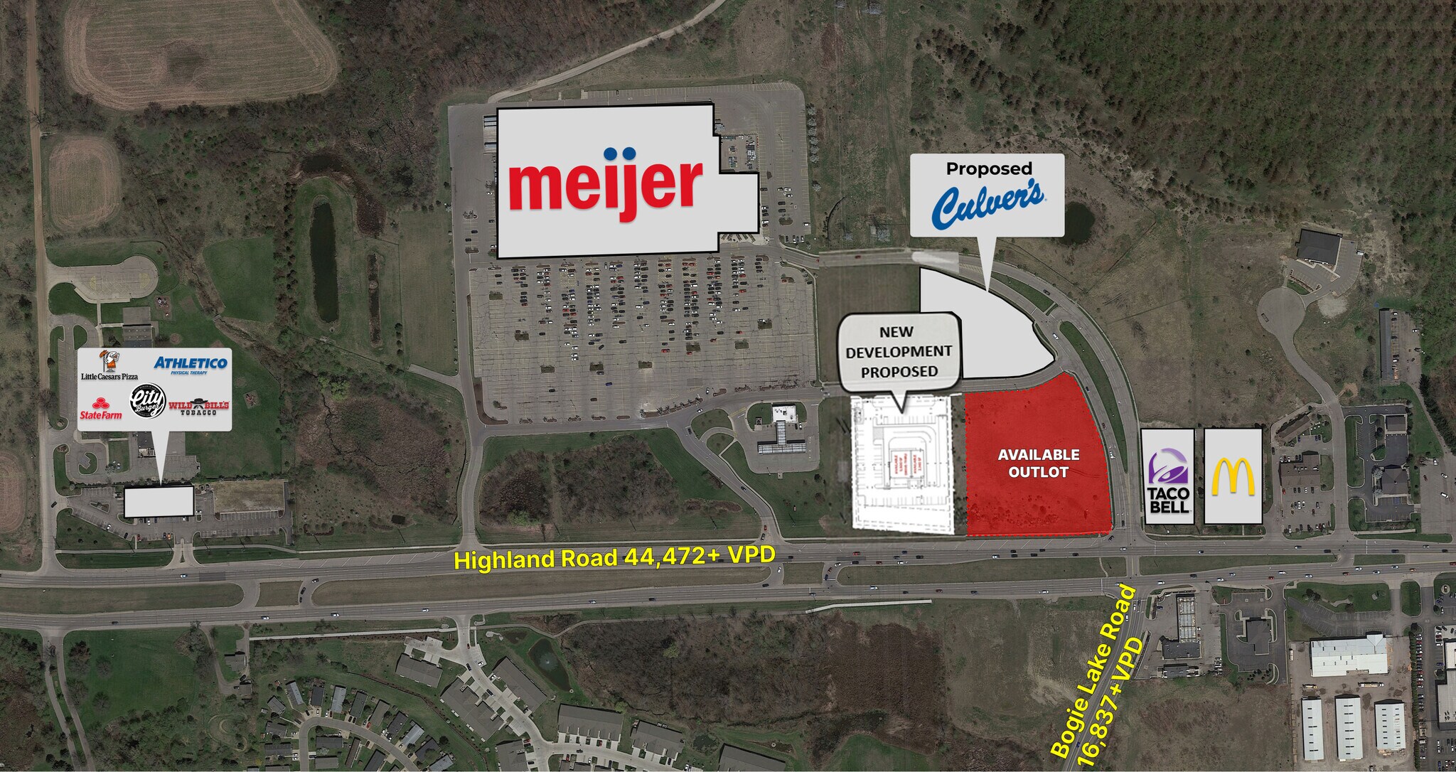 6001 Highland Rd, White Lake Township, MI à louer Photo de l’immeuble– Image 1 sur 2