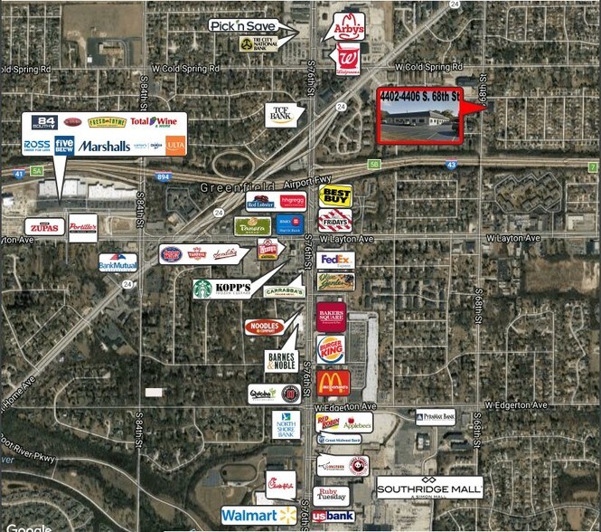 4402-4406 S 68th St, Greenfield, WI à vendre - Aérien – Image 2 sur 3