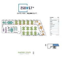 250 W 57th St, New York, NY à louer Plan d’étage– Image 1 sur 3