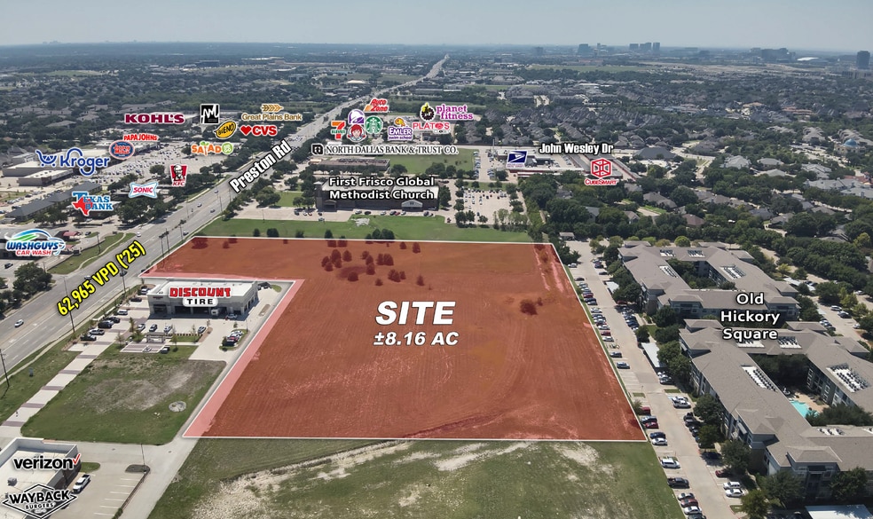 7659 Preston Rd, Frisco, TX à vendre - Aérien – Image 3 sur 12