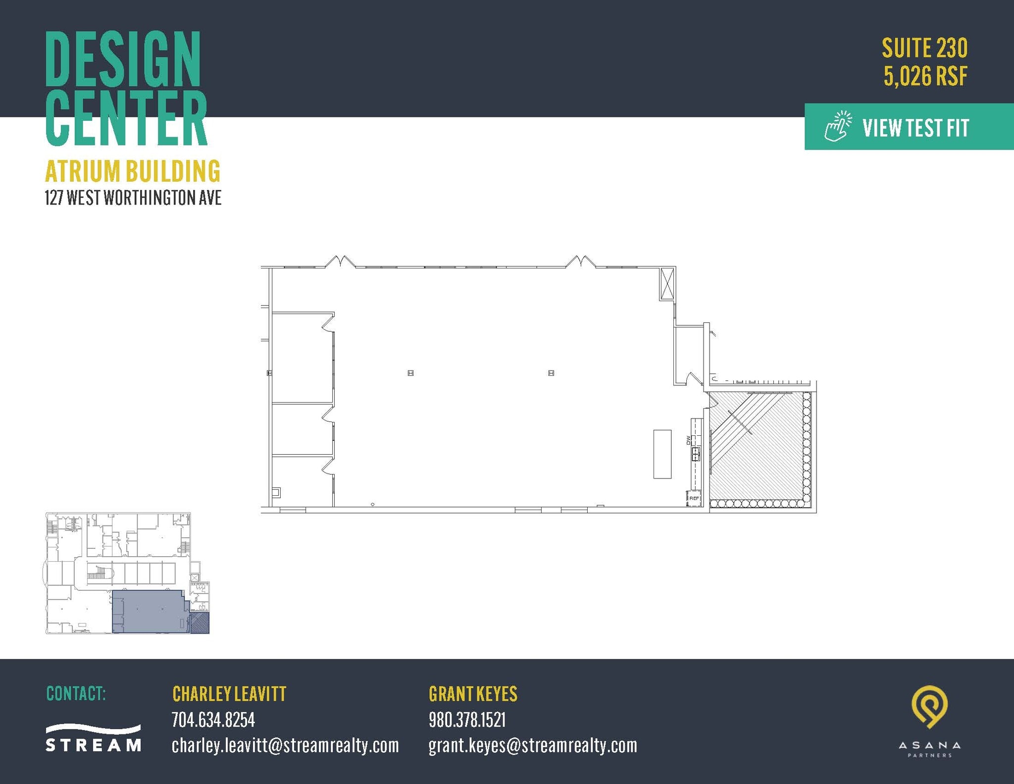 127 W Worthington Ave, Charlotte, NC à louer Plan d’étage– Image 1 sur 1