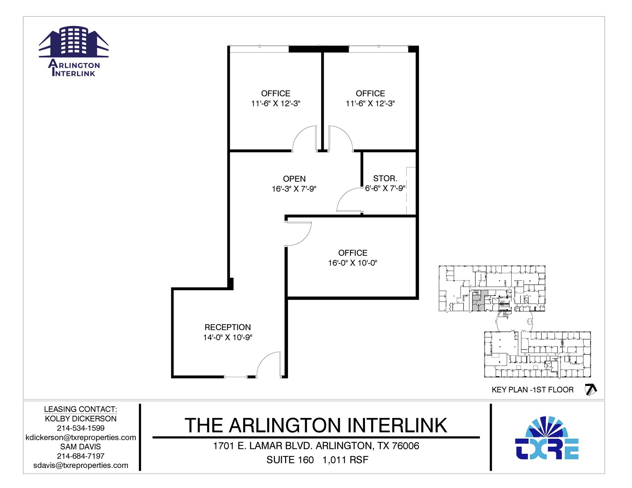 1701 E Lamar Blvd, Arlington, TX à louer Plan d’étage– Image 1 sur 1