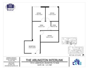 1701 E Lamar Blvd, Arlington, TX à louer Plan d’étage– Image 1 sur 1
