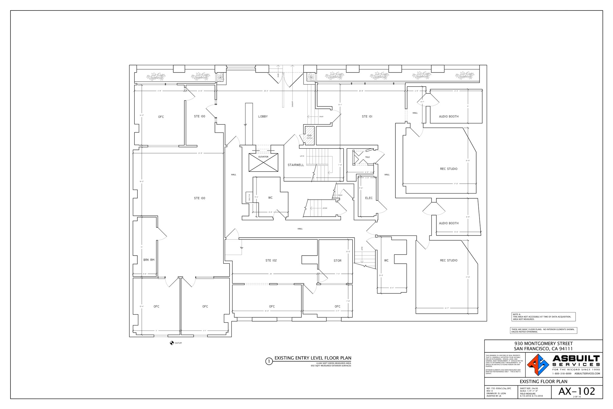930 Montgomery St, San Francisco, CA à louer Plan de site– Image 1 sur 1