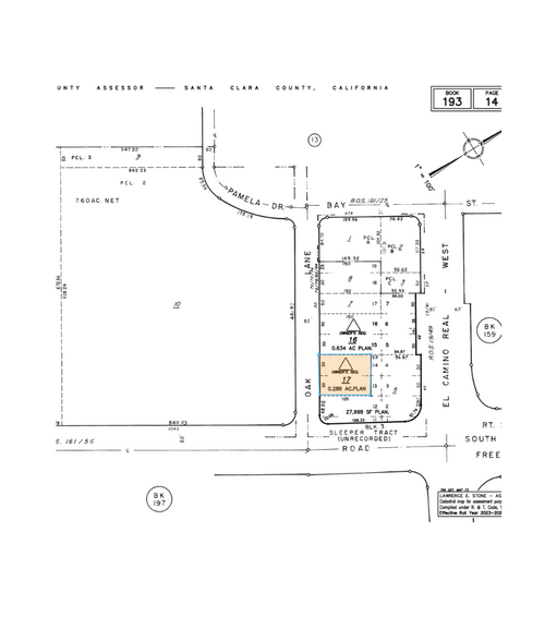 36 Oak Ln, Mountain View, CA à vendre - Plan cadastral – Image 1 sur 1