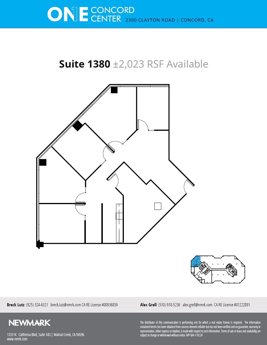 2300 Clayton Rd, Concord, CA à louer Plan d’étage– Image 1 sur 1