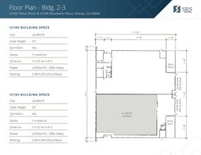 12190 Dearborn Pl, Poway, CA à louer Plan d’étage– Image 1 sur 1