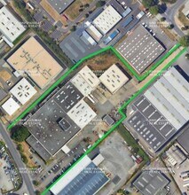 Nantes, LA - Vue aérienne vue de carte