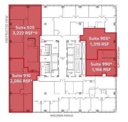 250 E Wisconsin Ave, Milwaukee, WI à louer Plan d’étage– Image 1 sur 1