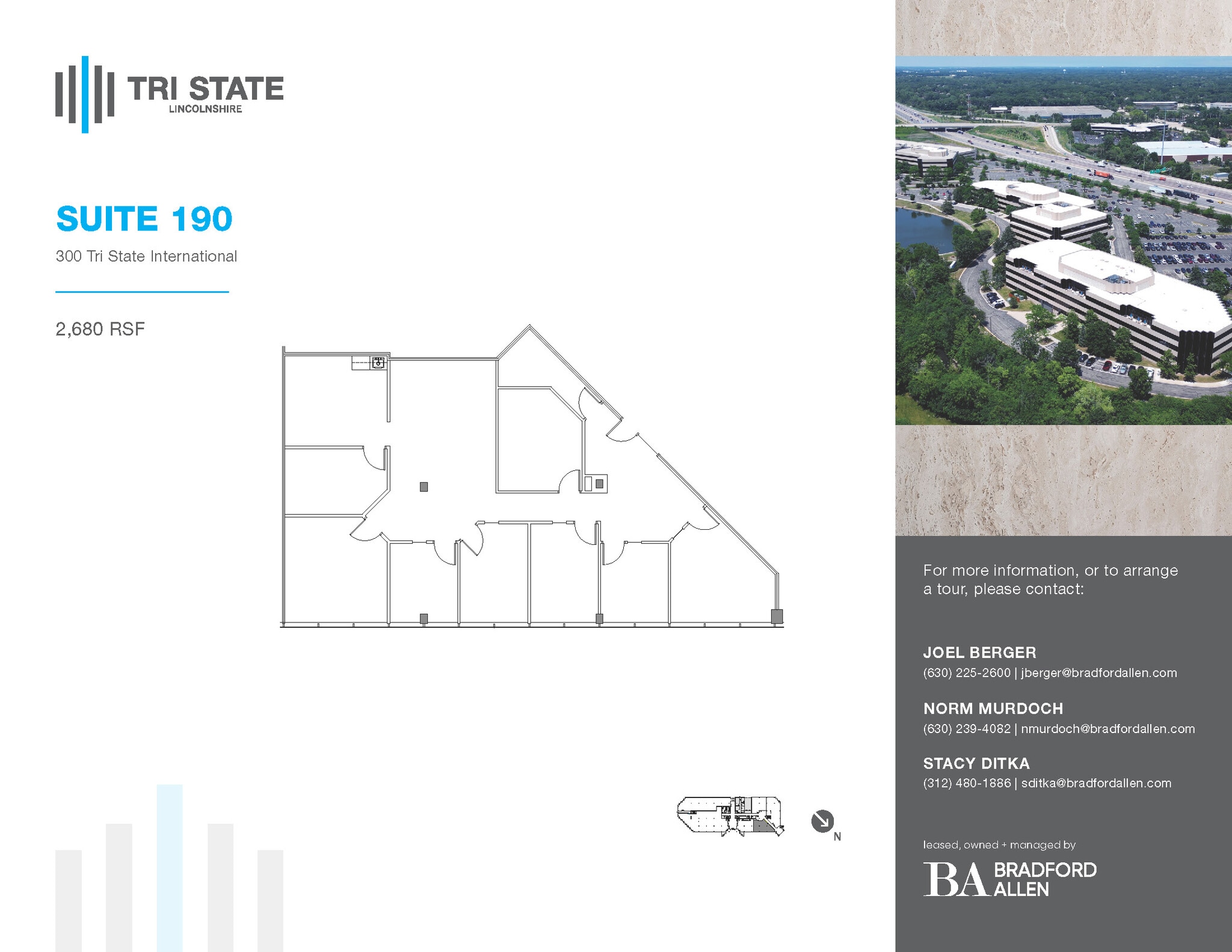 300 Tri State International, Lincolnshire, IL à louer Plan d’étage– Image 1 sur 1