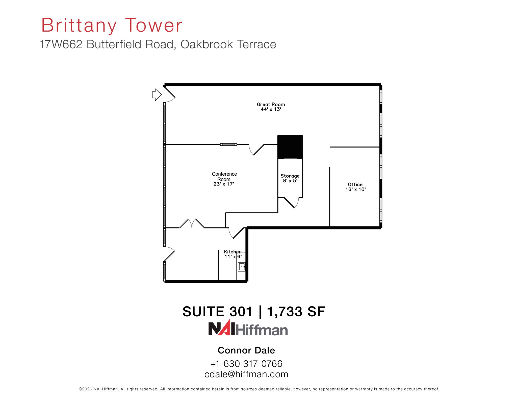 17W662 Butterfield Rd, Oakbrook Terrace, IL à louer Plan d’étage– Image 1 sur 1