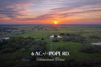 Plus de détails pour TBD 6+/- AC Pope Road, Hempstead, TX - Terrain à vendre