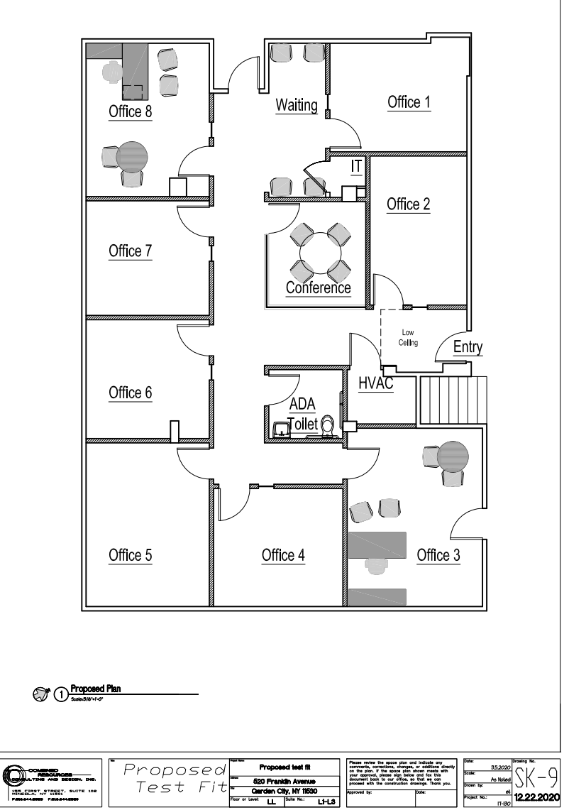 520 Franklin Ave, Garden City, NY à louer Plan d’étage– Image 1 sur 1
