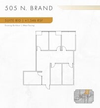 505 N Brand Blvd, Glendale, CA à louer Plan d’étage– Image 1 sur 1