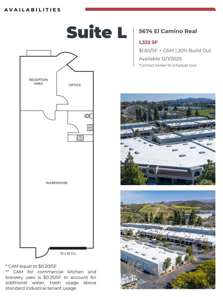 5650 El Camino Real, Carlsbad, CA à louer Plan d’étage– Image 1 sur 1