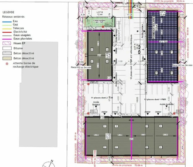 Local d’activités dans Saint-Romain-de-Colbosc à louer - Plan d’étage – Image 2 sur 2