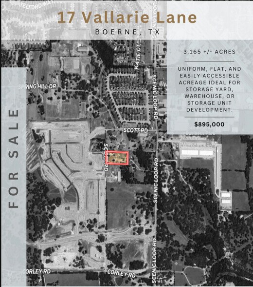 17 Vallerie Ln, Boerne, TX à vendre - Aérien – Image 1 sur 8