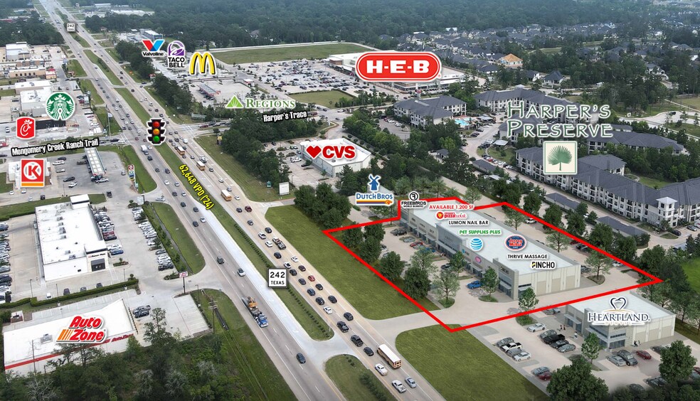 SWQ Hwy 242 & Harper's Trace, Conroe, TX à louer - Photo de l’immeuble – Image 2 sur 3