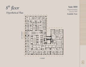 607 14th St NW, Washington, DC à louer Plan d’étage– Image 2 sur 3