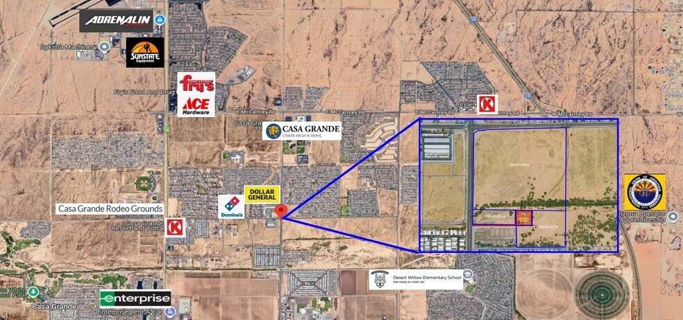 SEC N Trekell Rd and E Rodeo Rd, Casa Grande, AZ à vendre - Aérien – Image 2 sur 5