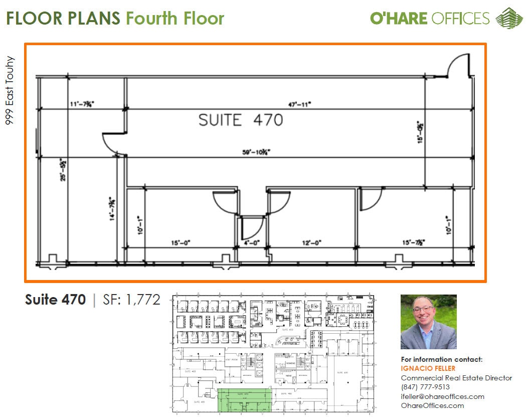 999 E Touhy Ave, Des Plaines, IL à louer Plan d’étage– Image 1 sur 1