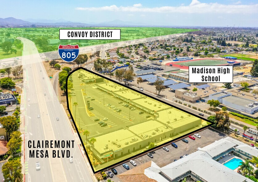 5487-5597 Clairemont Mesa Blvd, San Diego, CA à louer - Aérien – Image 2 sur 4