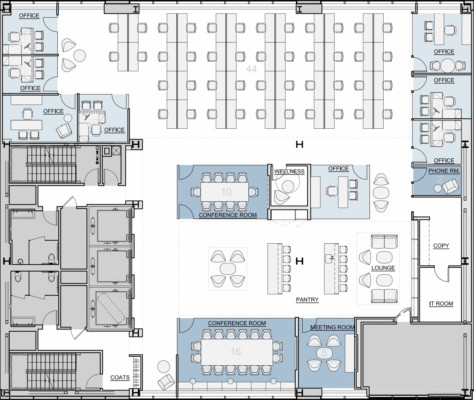 412 W 15th St, New York, NY à louer Plan d’étage– Image 1 sur 6