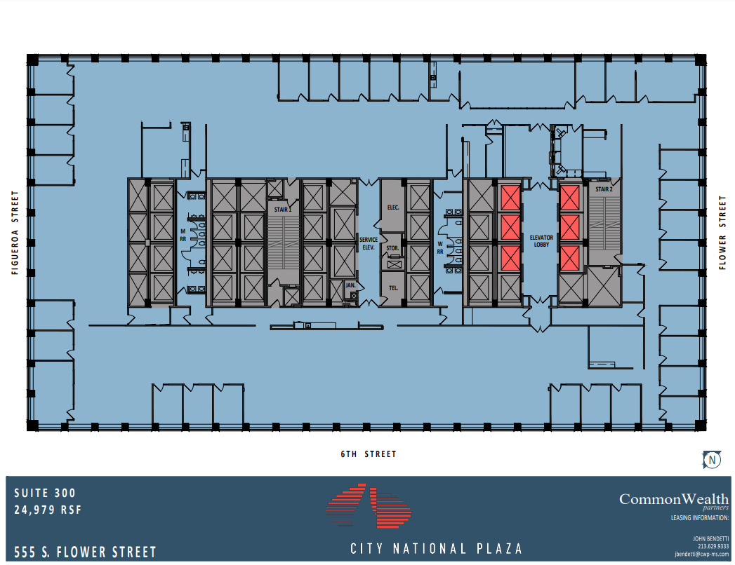 515 S Flower St, Los Angeles, CA à louer Plan d’étage– Image 1 sur 1