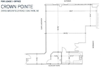 25900 Greenfield Rd, Oak Park, MI à louer Plan d’étage– Image 1 sur 1