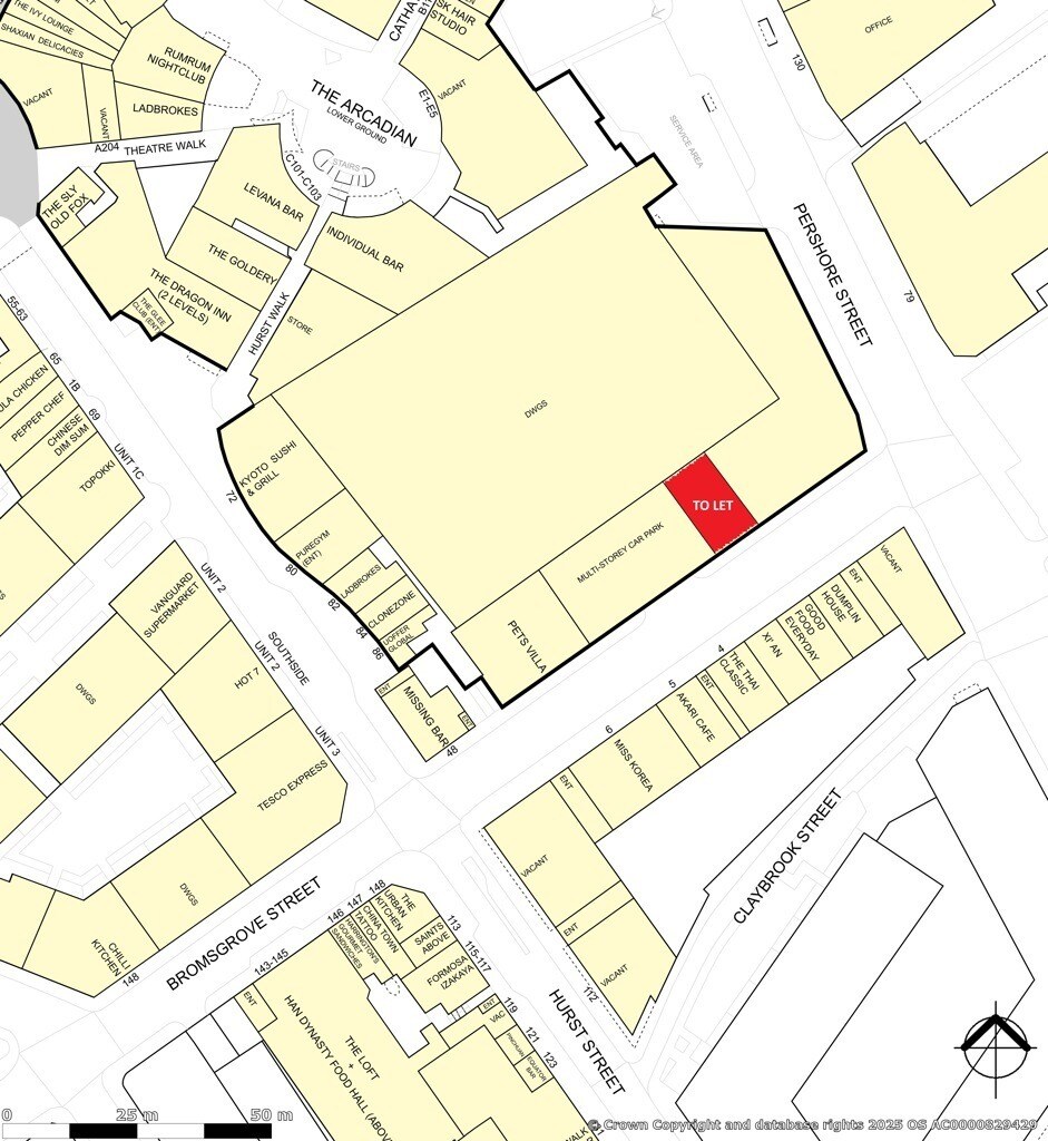 70 Hurst St, Birmingham à louer Plan cadastral– Image 1 sur 1