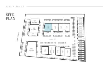 1285 Alma Ct, San Jose, CA à louer Plan de site– Image 2 sur 2