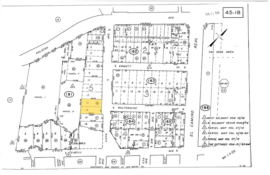 1200 6th Ave, Belmont, CA à louer - Plan cadastral – Image 2 sur 13