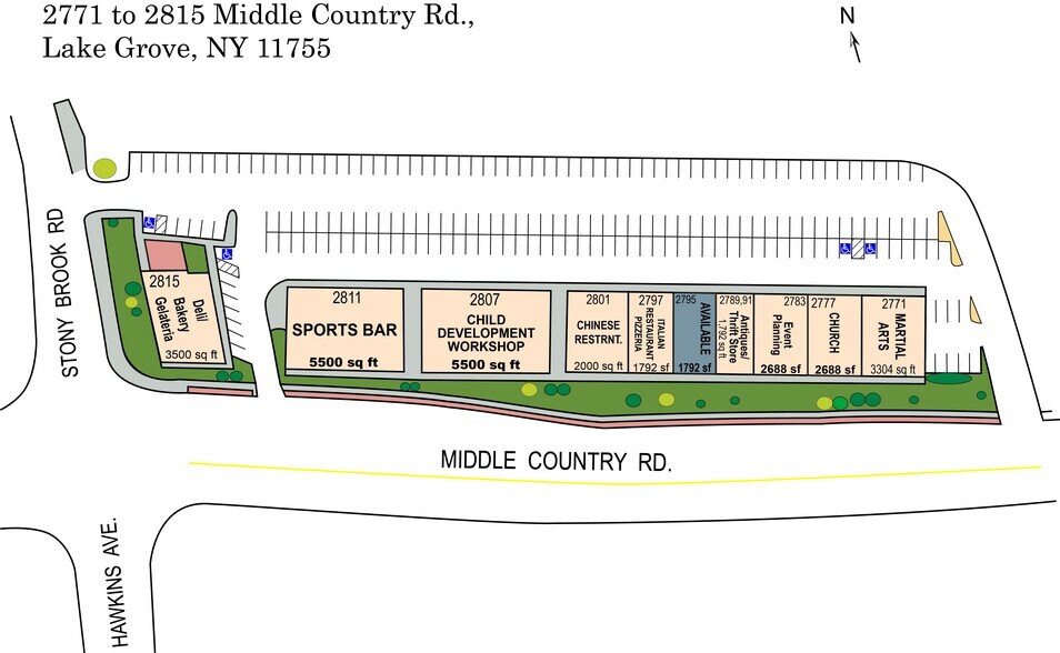 2789 Middle Country Rd, Lake Grove, NY à louer - Plan de site – Image 2 sur 10