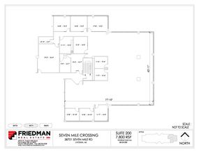 38705 7 Mile Rd, Livonia, MI à louer Plan d’étage– Image 1 sur 1
