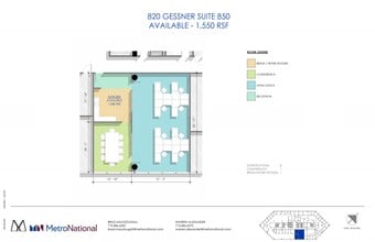 820 Gessner Rd, Houston, TX à louer Plan d’étage– Image 1 sur 1