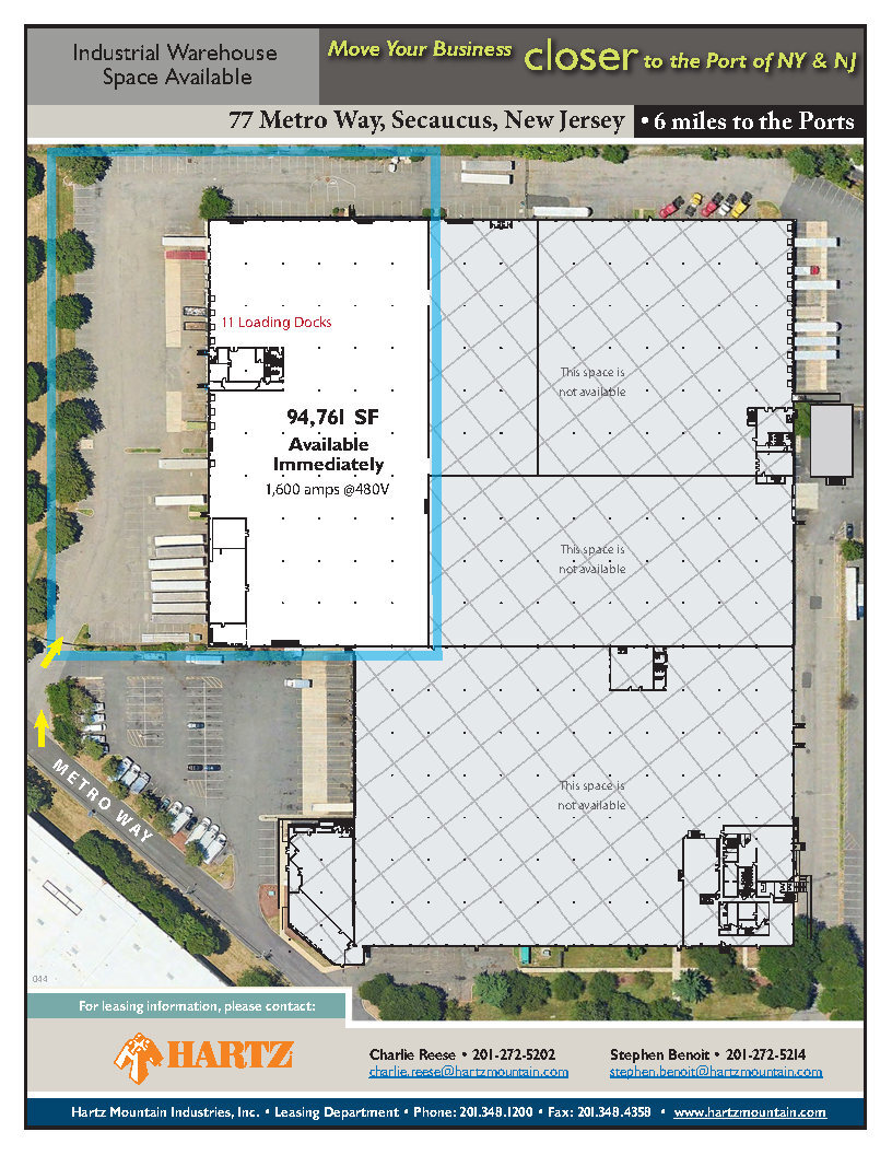 77-79 Metro Way, Secaucus, NJ à louer Plan d’étage– Image 1 sur 1