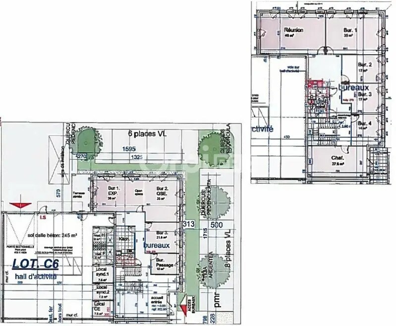 Local d’activités dans Saint-Priest à louer Plan d’étage– Image 1 sur 3