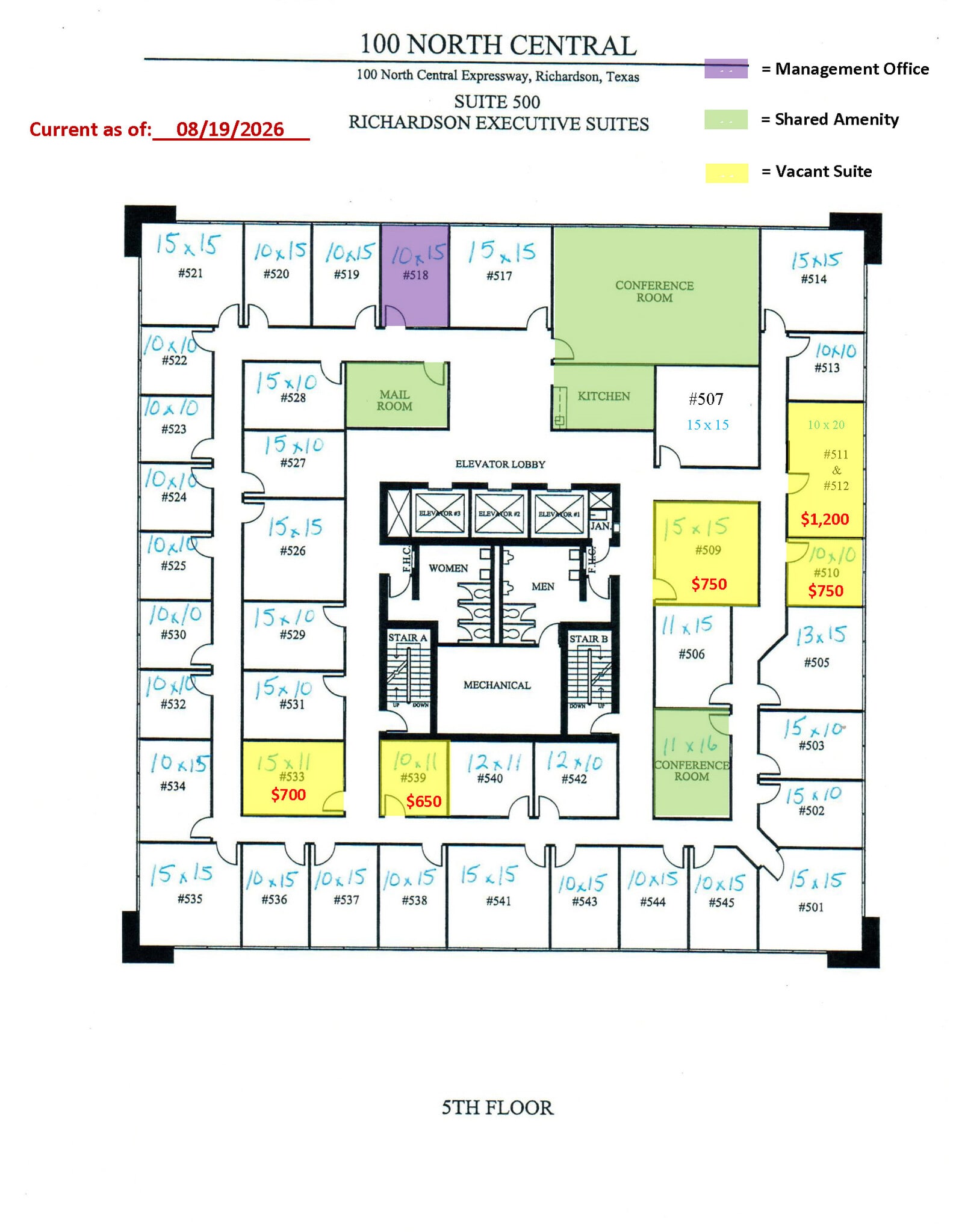 100 N Central Expy, Richardson, TX à louer Plan de site– Image 1 sur 1