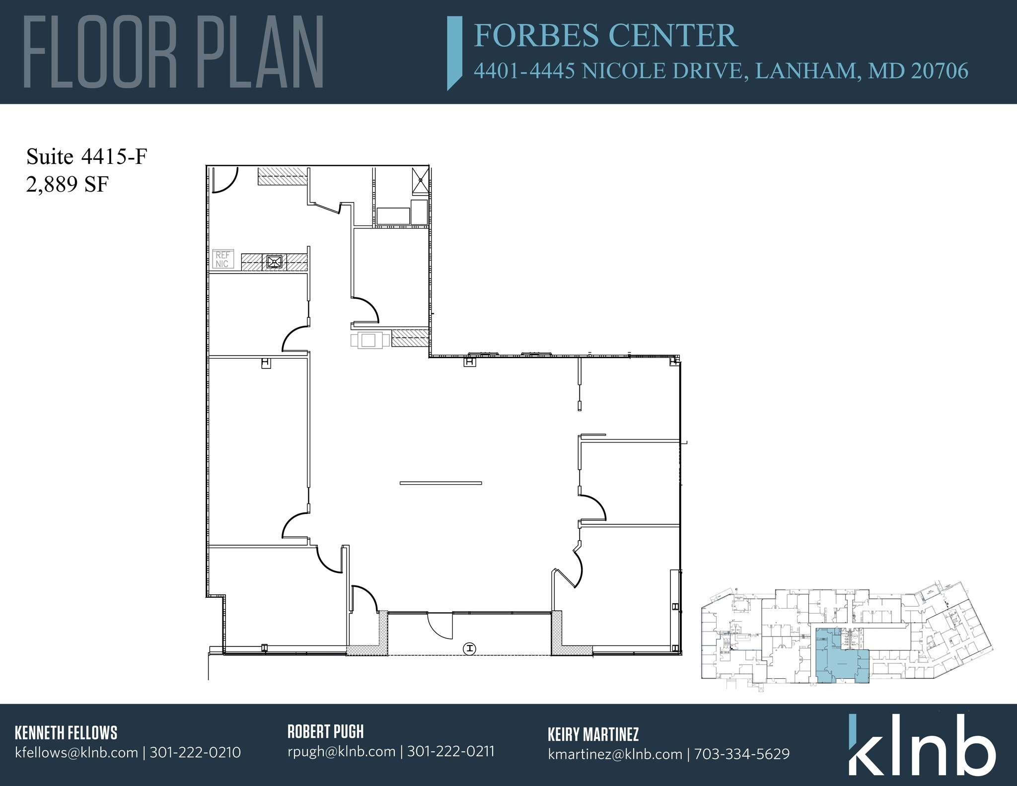4401-4445 Nicole Dr, Lanham, MD à louer Plan d’étage– Image 1 sur 1