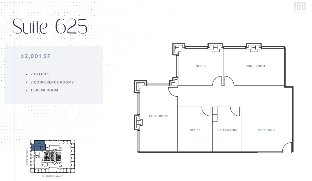 160 W Santa Clara St, San Jose, CA à louer Plan d’étage– Image 1 sur 1