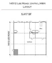 14512-14514 Lee Rd, Chantilly, VA à louer Plan d’étage– Image 1 sur 1