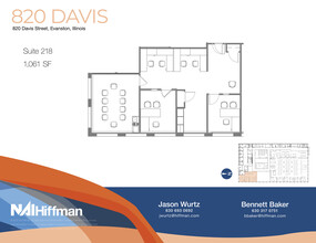 820 Davis St, Evanston, IL à louer Plan d’étage– Image 1 sur 1